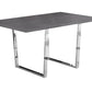 Grey Particle Board Metal Dining Table By Homeroots | Dining Tables | Modishstore