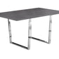 Grey Particle Board Metal Dining Table By Homeroots | Dining Tables | Modishstore - 2