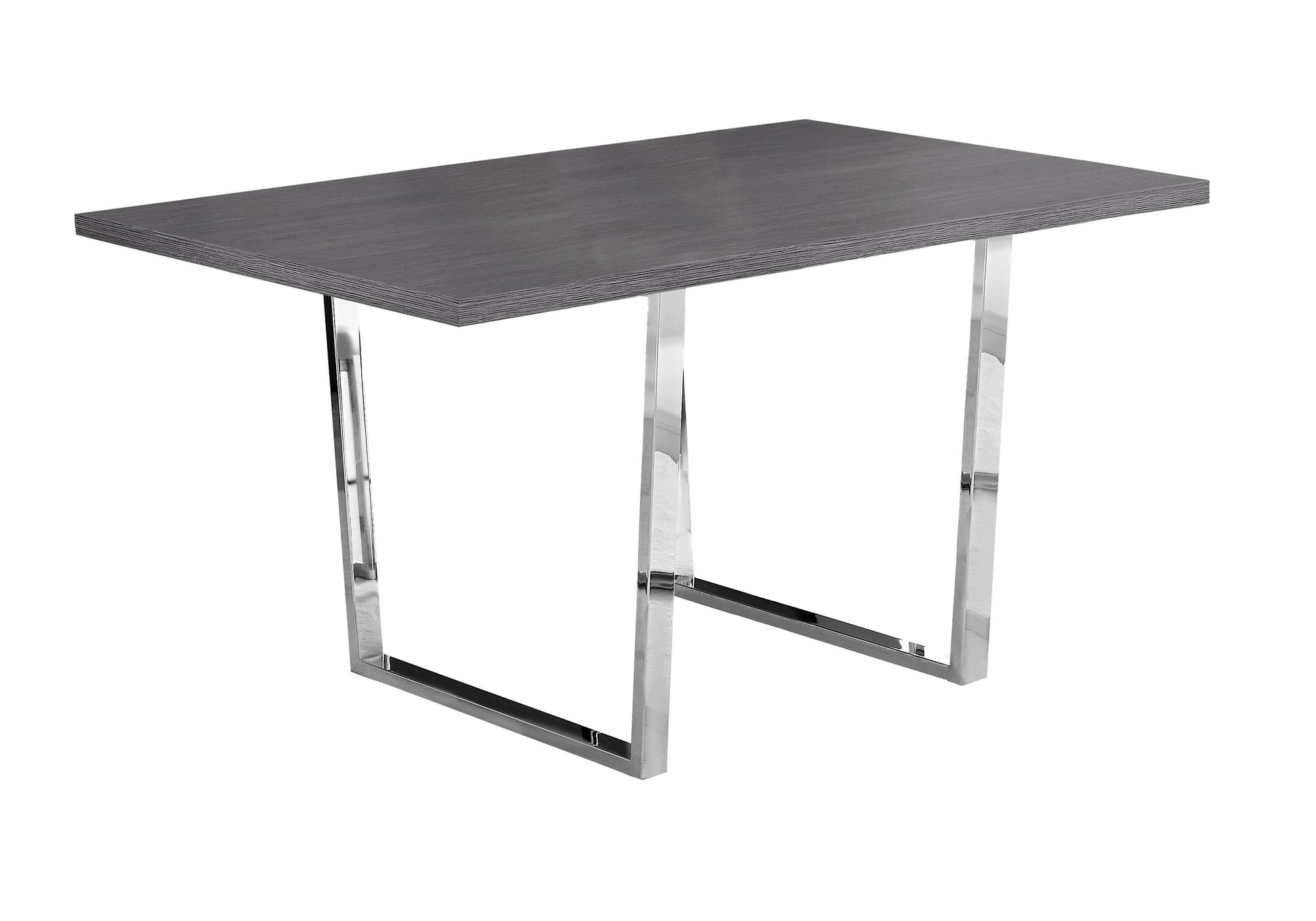 Grey Particle Board Metal Dining Table By Homeroots | Dining Tables | Modishstore - 2