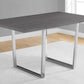 Grey Particle Board Metal Dining Table By Homeroots | Dining Tables | Modishstore