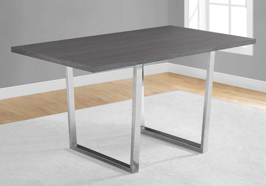 Grey Particle Board Metal Dining Table By Homeroots | Dining Tables | Modishstore - 2