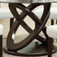 Espresso Clear Glass Solid Wood Tempered Glass Tempered Glass Dining Table By Homeroots | Dining Tables | Modishstore - 2