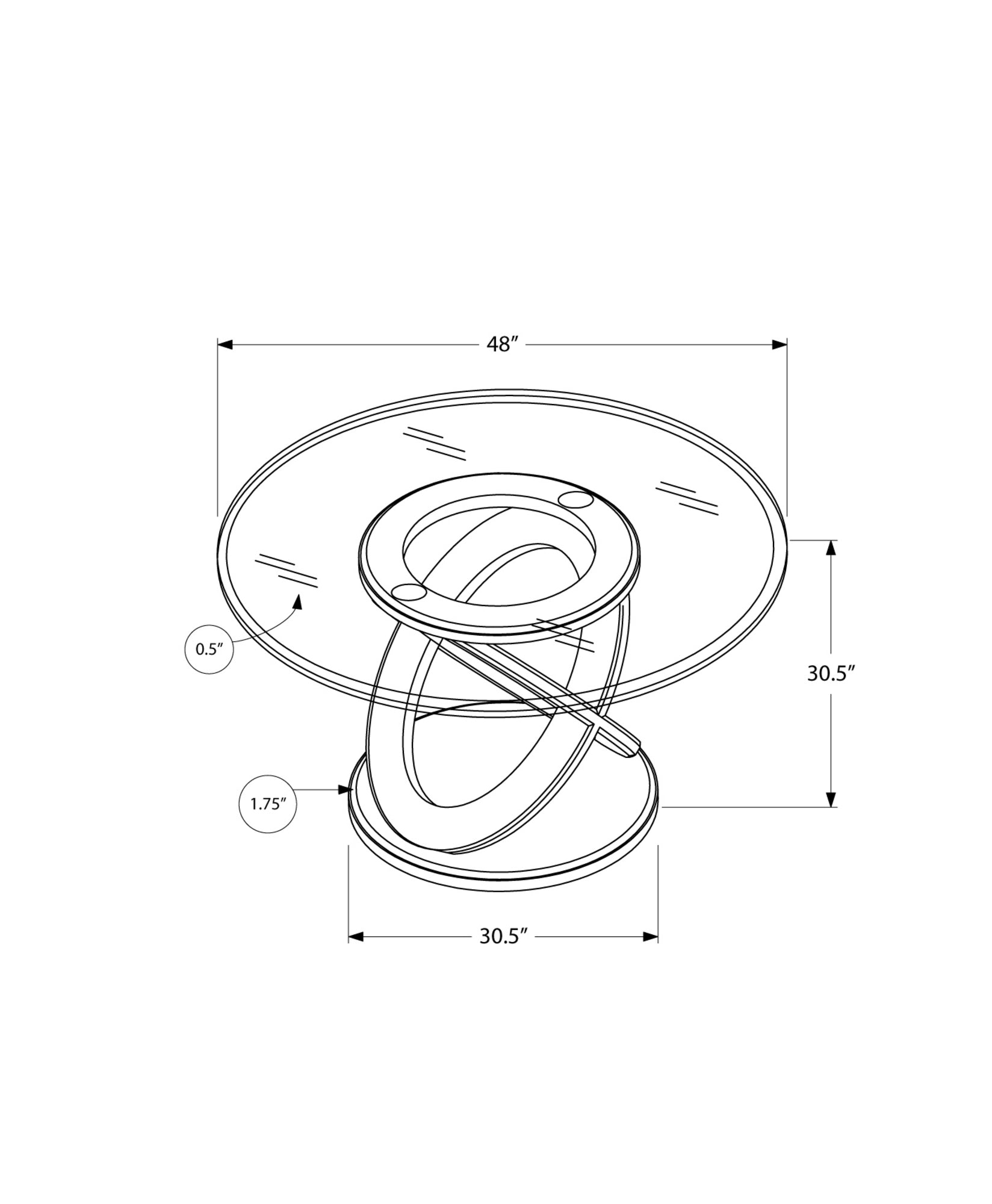 Espresso Clear Glass Solid Wood Tempered Glass Tempered Glass Dining Table By Homeroots | Dining Tables | Modishstore - 3