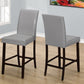 Set of Two Grey Faux Leather Counter Height Dining Chairs By Homeroots | Dining Chairs | Modishstore