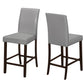 Set of Two Grey Faux Leather Counter Height Dining Chairs By Homeroots | Dining Chairs | Modishstore - 2