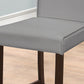 Set of Two Grey Faux Leather Counter Height Dining Chairs By Homeroots | Dining Chairs | Modishstore - 3