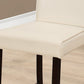 Two 40" Ivory Leather Look Solid Wood and MDF Counter Height Dining Chairs By Homeroots | Dining Chairs | Modishstore - 3