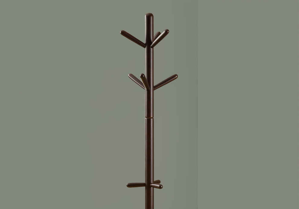 Cappuccino Solid Wood Coat Rack By Homeroots | Coat Racks | Modishstore - 2
