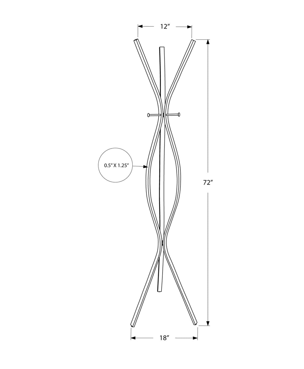 Cappuccino Metal Coat Rack By Homeroots | Coat Racks | Modishstore - 3
