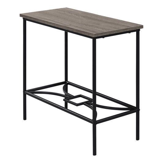 Dark Taupe Black Mdf Metal Accent Table By Homeroots | Accent Tables | Modishstore