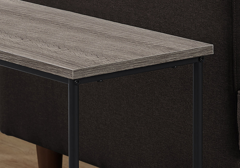 Dark Taupe Black Mdf Metal Accent Table By Homeroots | Accent Tables | Modishstore - 2