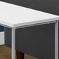 24" White And Silver Console Table With Storage By Homeroots