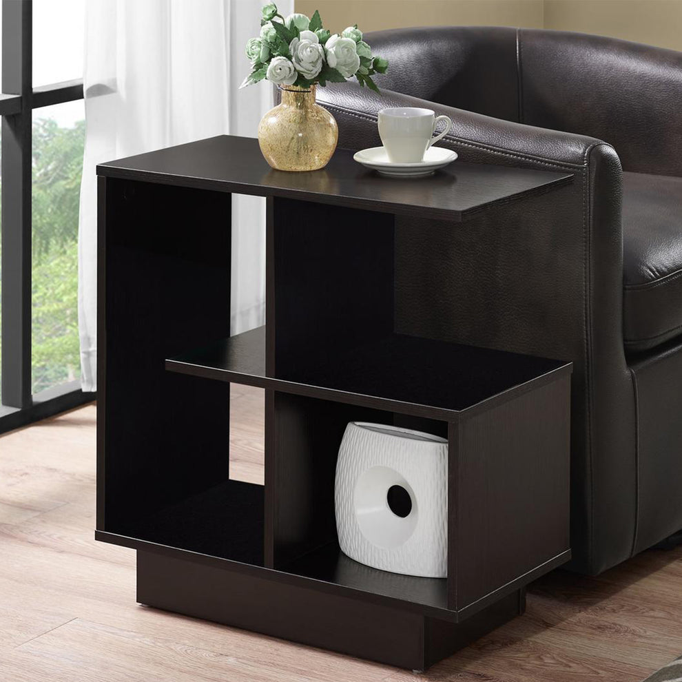 Espresso Accent Table With Open Shelves By Homeroots | Accent Tables | Modishstore - 5