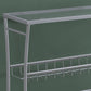 42" Clear And Silver Glass Console Table With Storage By Homeroots