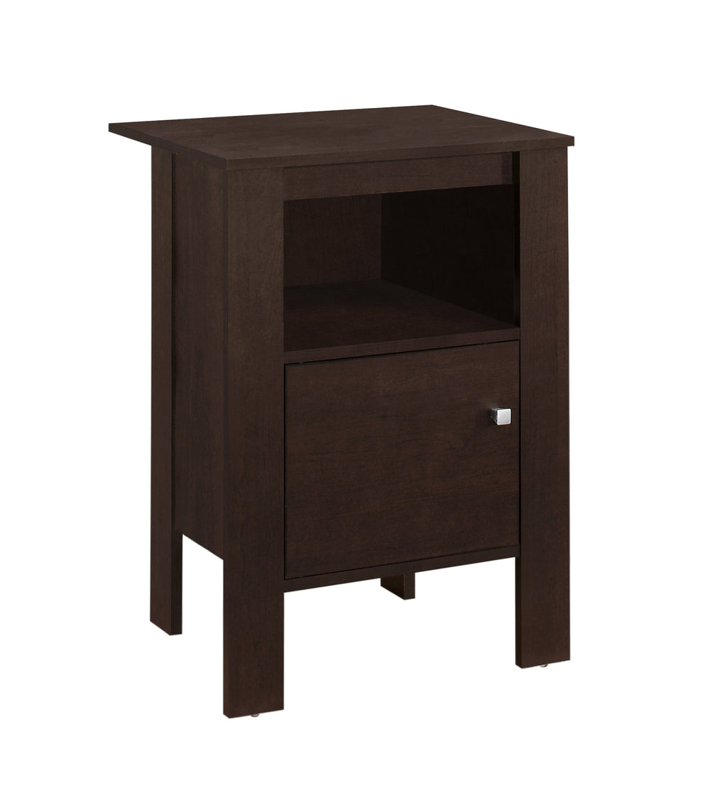 Black And Grey Night Stand With Storage By Homeroots | Nightstands | Modishstore - 5