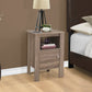Dark Taupe Particle Board Storage Accent Table By Homeroots | Accent Tables | Modishstore - 2