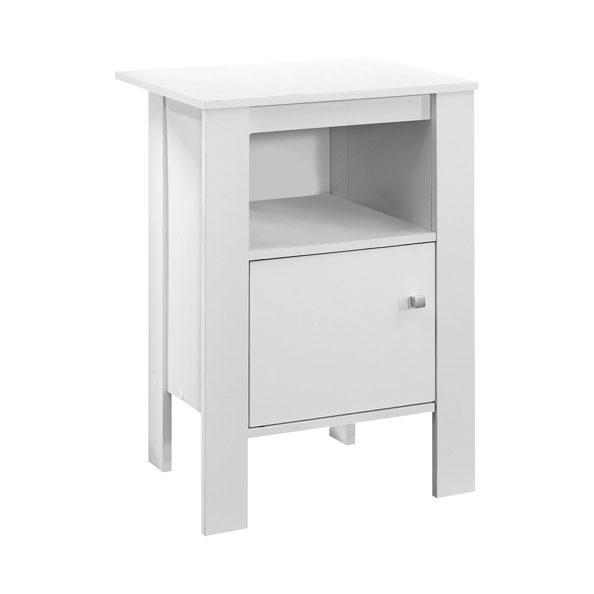 24" White End Table With Shelf By Homeroots | End Tables | Modishstore - 2
