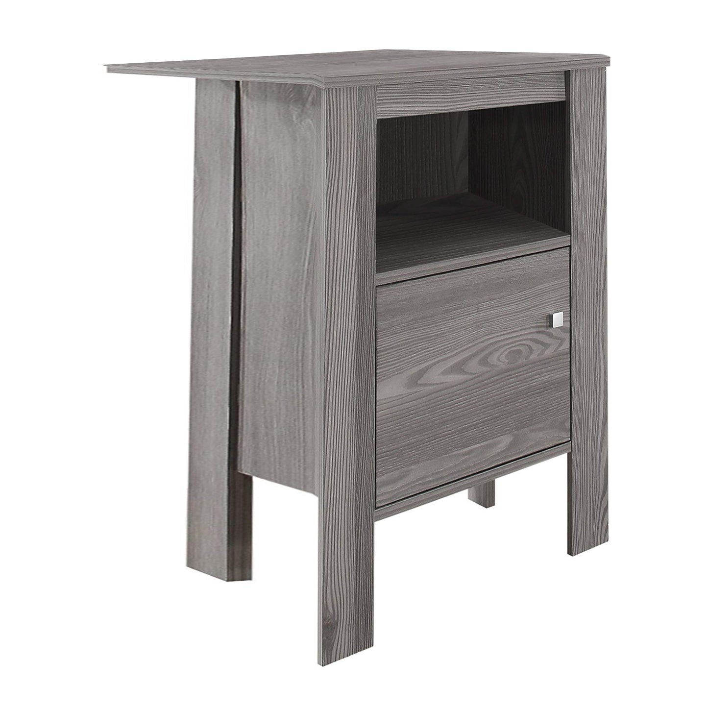 24" Gray End Table With Shelf By Homeroots