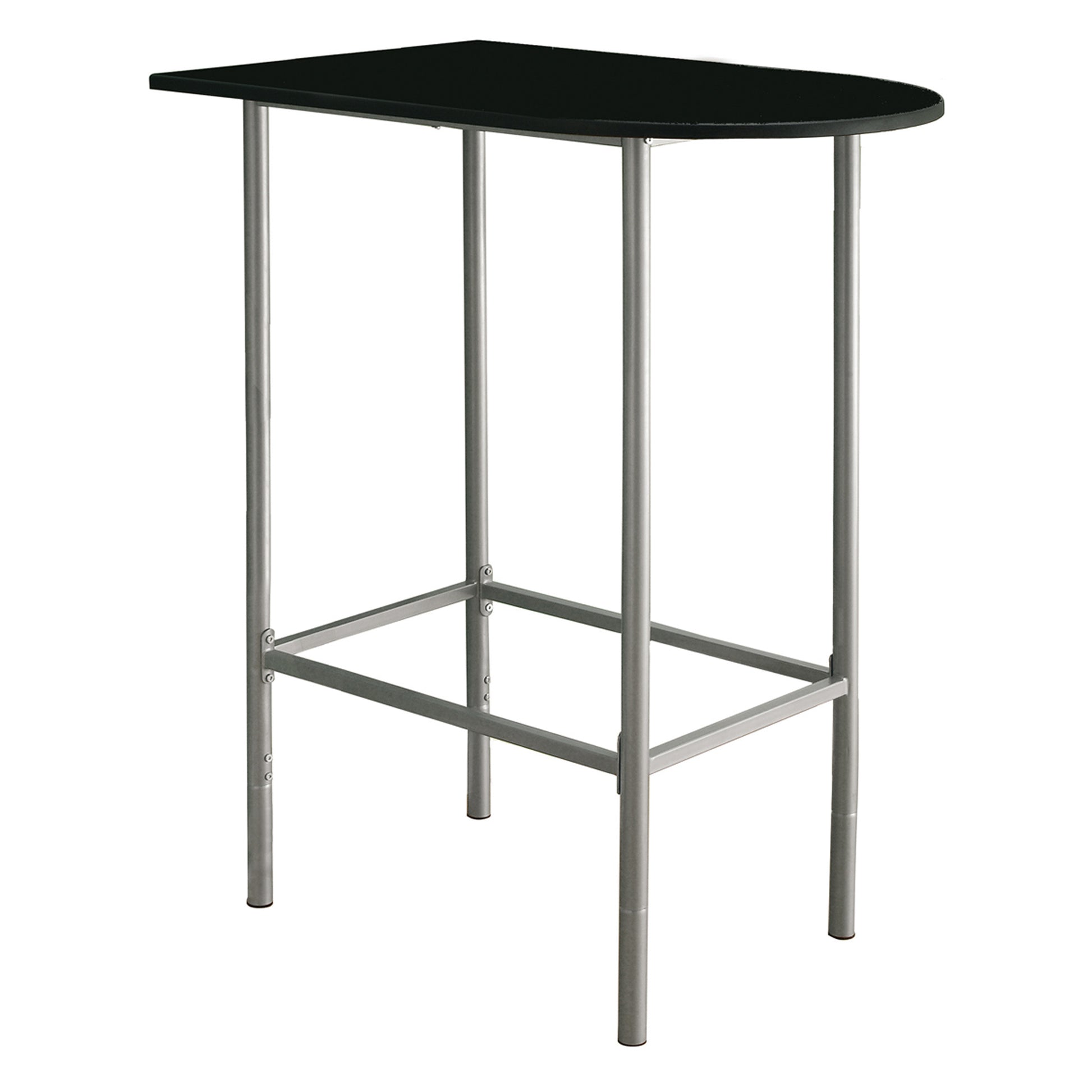 Black Silver Mdf Metal Home Bar By Homeroots | Bar Tables | Modishstore - 2