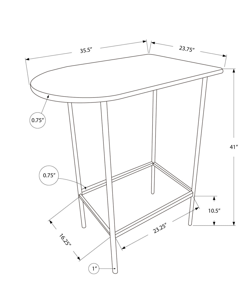 Black Silver Mdf Metal Home Bar By Homeroots | Bar Tables | Modishstore - 4