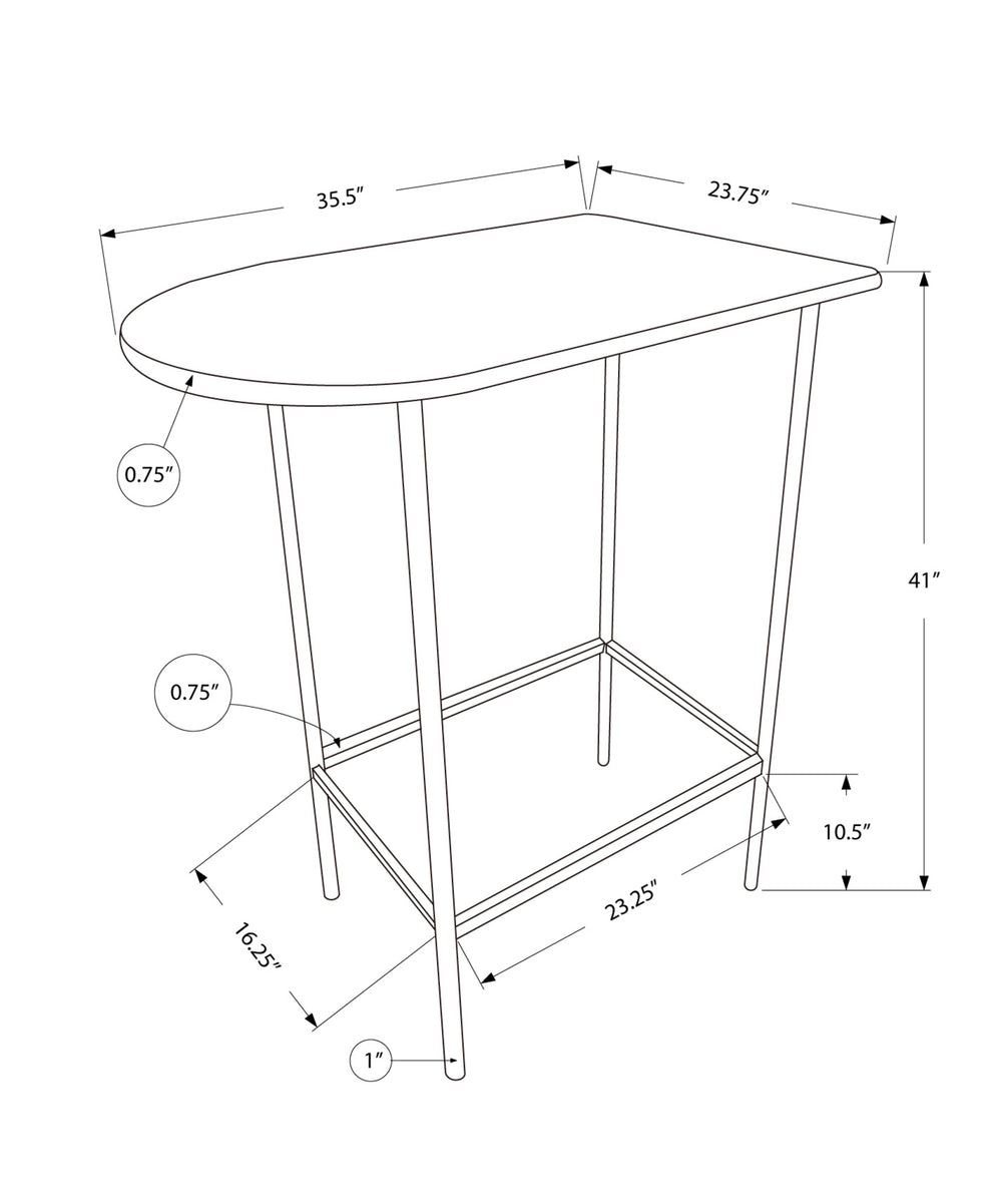 24" Brown And Black Free Form Manufactured Wood Bar Table By Homeroots | Bar Tables | Modishstore - 3