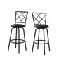 Black Metal Foam Leatherlook Barstool 2Pcs By Homeroots | Bar Stools | Modishstore - 2