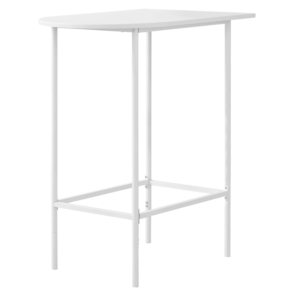 24" White Free Form Manufactured Wood Bar Table By Homeroots | Bar Tables | Modishstore - 2