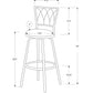 Espresso Metal Foam Microsuede Barstool 2Pcs By Homeroots | Bar Stools | Modishstore - 3