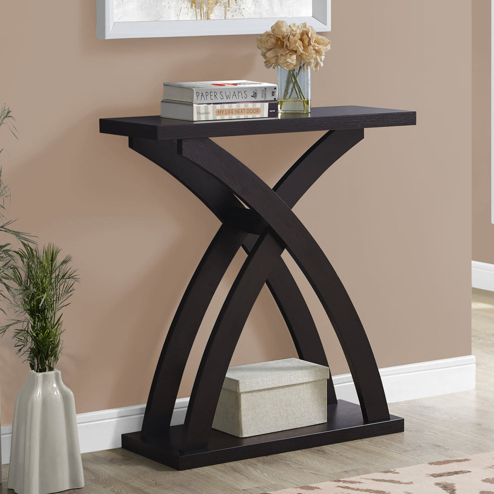 Cappuccino Finish Hollow Core Accent Table By Homeroots - 332792 | Console Tables | Modishstore - 5