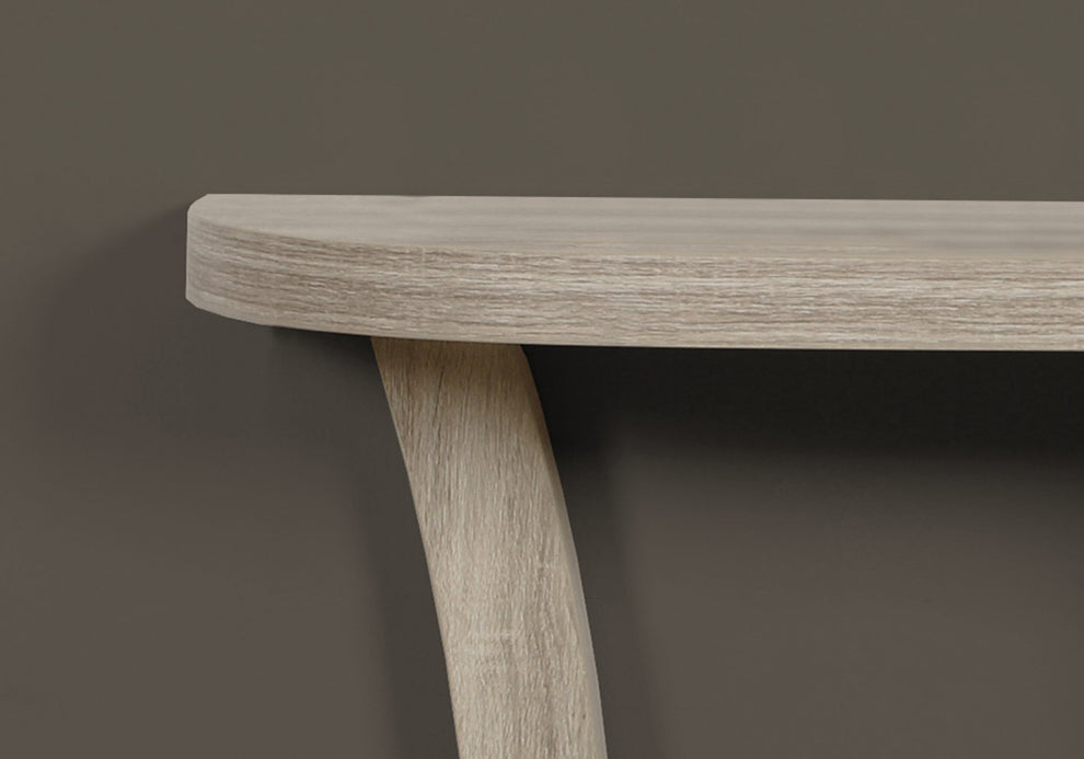 47" Taupe Half Moon Three Leg Console Table With Storage By Homeroots | Console Tables | Modishstore - 2
