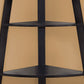 Noir Black Bookcase Corner Accent Shelf By Homeroots | Bookcases | Modishstore - 3