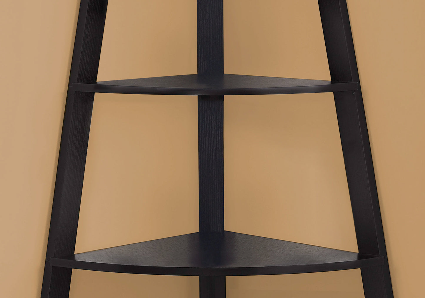 Noir Black Bookcase Corner Accent Shelf By Homeroots | Bookcases | Modishstore - 3