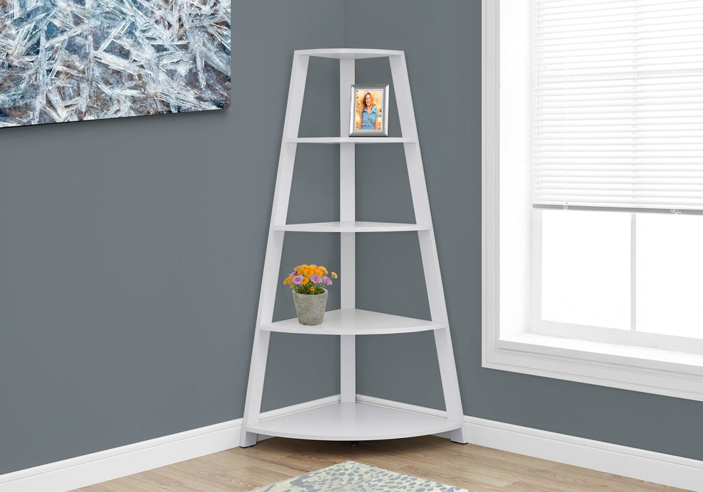 Noir Black Bookcase Corner Accent Shelf By Homeroots | Bookcases | Modishstore - 12