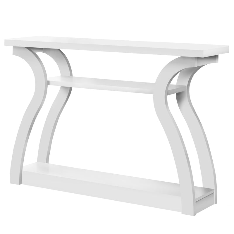 White Hollow Core Particle Board Accent Table By Homeroots | Console Tables | Modishstore