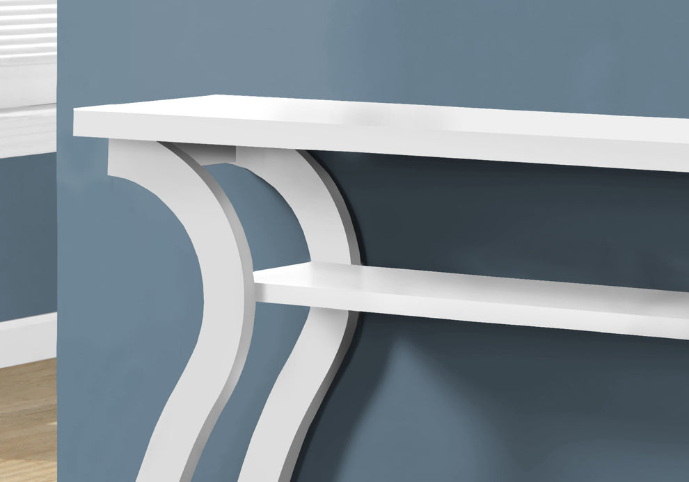 White Hollow Core Particle Board Accent Table By Homeroots | Console Tables | Modishstore - 2