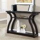 47" Espresso Floor Shelf Console Table With Storage By Homeroots