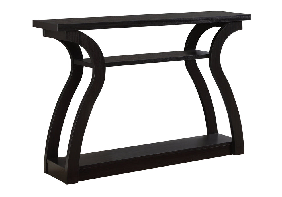 47" Espresso Floor Shelf Console Table With Storage By Homeroots | Console Tables | Modishstore - 2