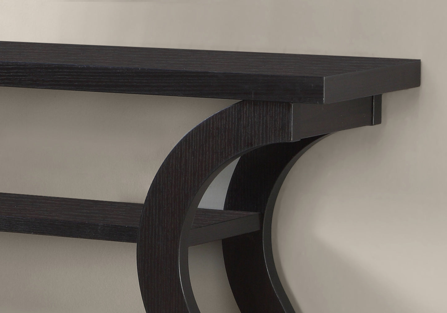 47" Espresso Floor Shelf Console Table With Storage By Homeroots | Console Tables | Modishstore - 3