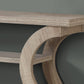47" Taupe Floor Shelf Console Table With Storage By Homeroots