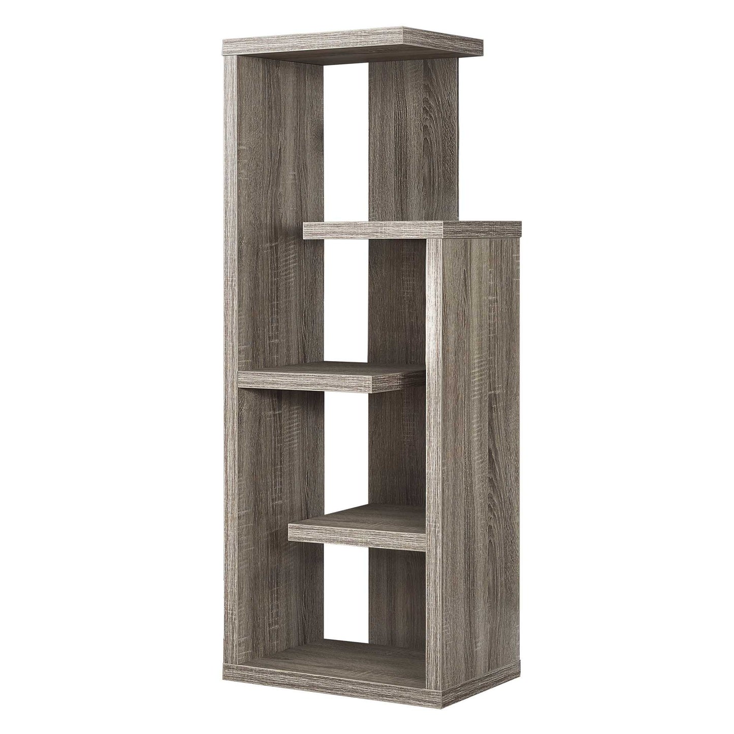 Dark Taupe Bookcase By Homeroots | Bookcases | Modishstore - 2