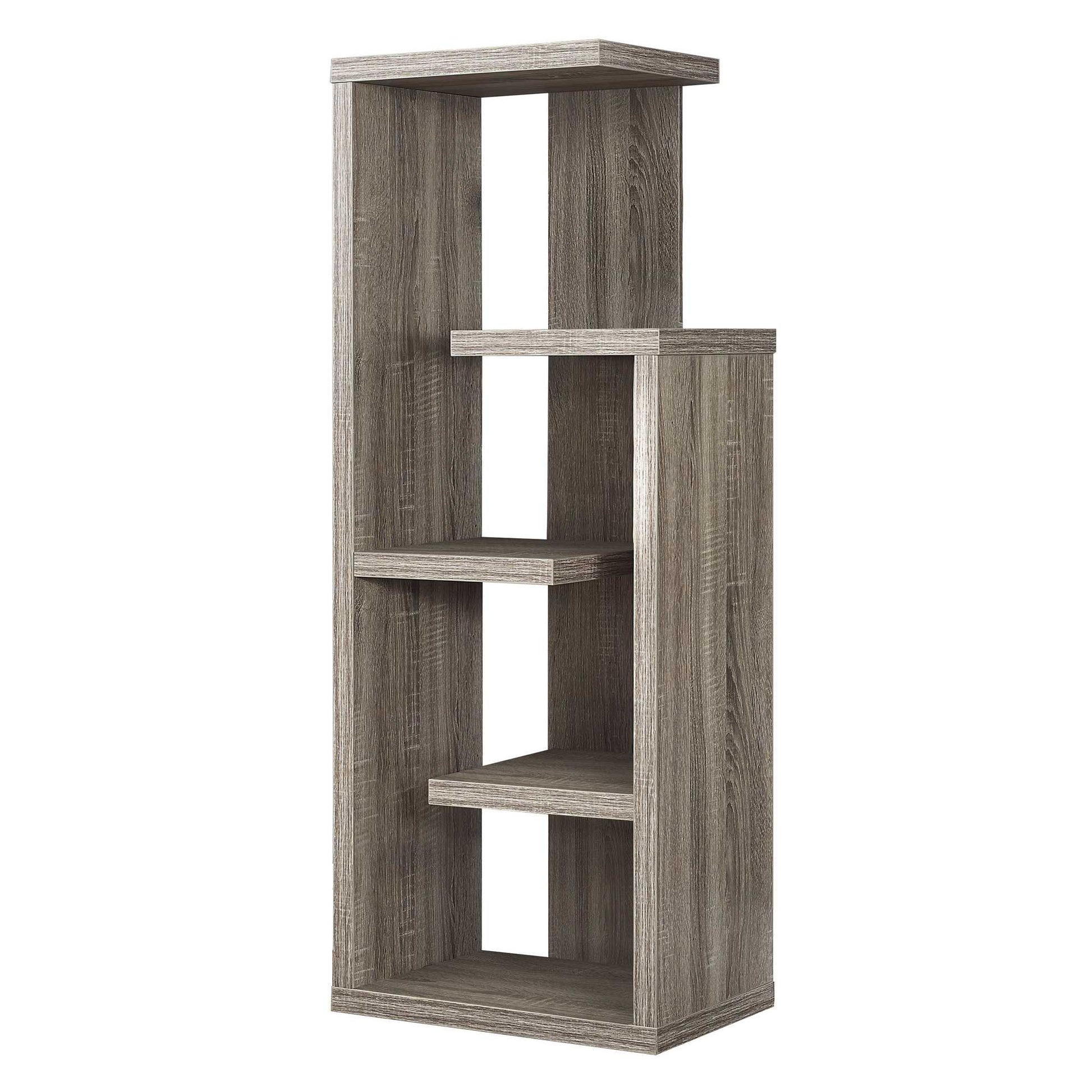 Dark Taupe Bookcase By Homeroots | Bookcases | Modishstore - 2