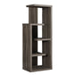 Dark Taupe Bookcase By Homeroots | Bookcases | Modishstore - 6