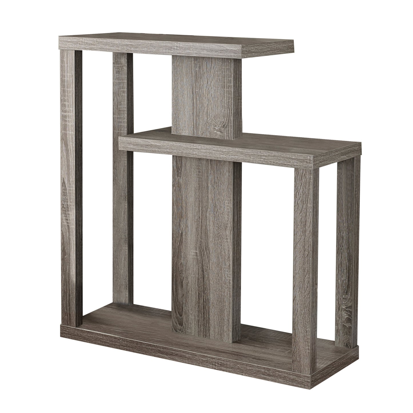 32" Taupe Free form Floor Shelf Console Table With Storage By Homeroots | Console Tables | Modishstore