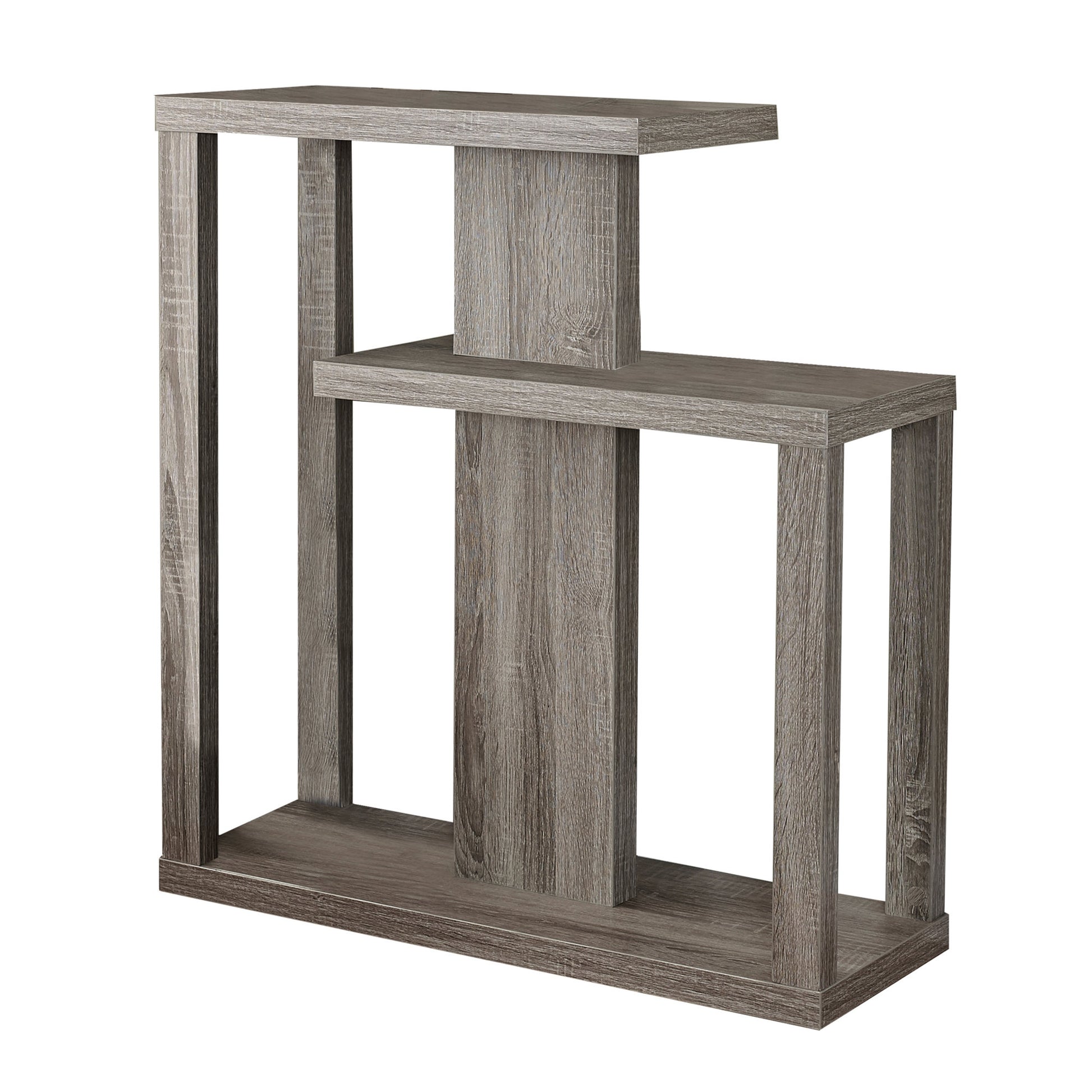 32" Taupe Free form Floor Shelf Console Table With Storage By Homeroots | Console Tables | Modishstore