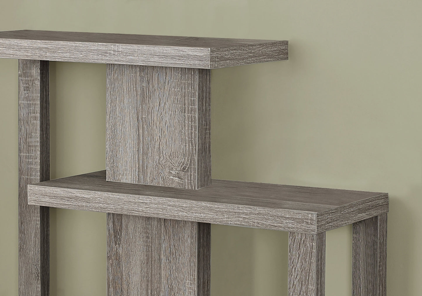 32" Taupe Free form Floor Shelf Console Table With Storage By Homeroots | Console Tables | Modishstore - 2