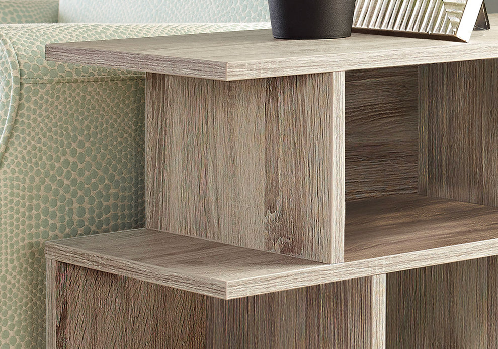 24" Deep Taupe End Table With 6 By Homeroots | End Tables | Modishstore - 3