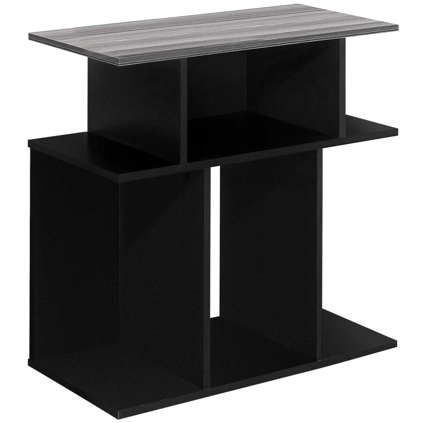 24" Black And Gray End Table With 6 By Homeroots | End Tables | Modishstore - 2