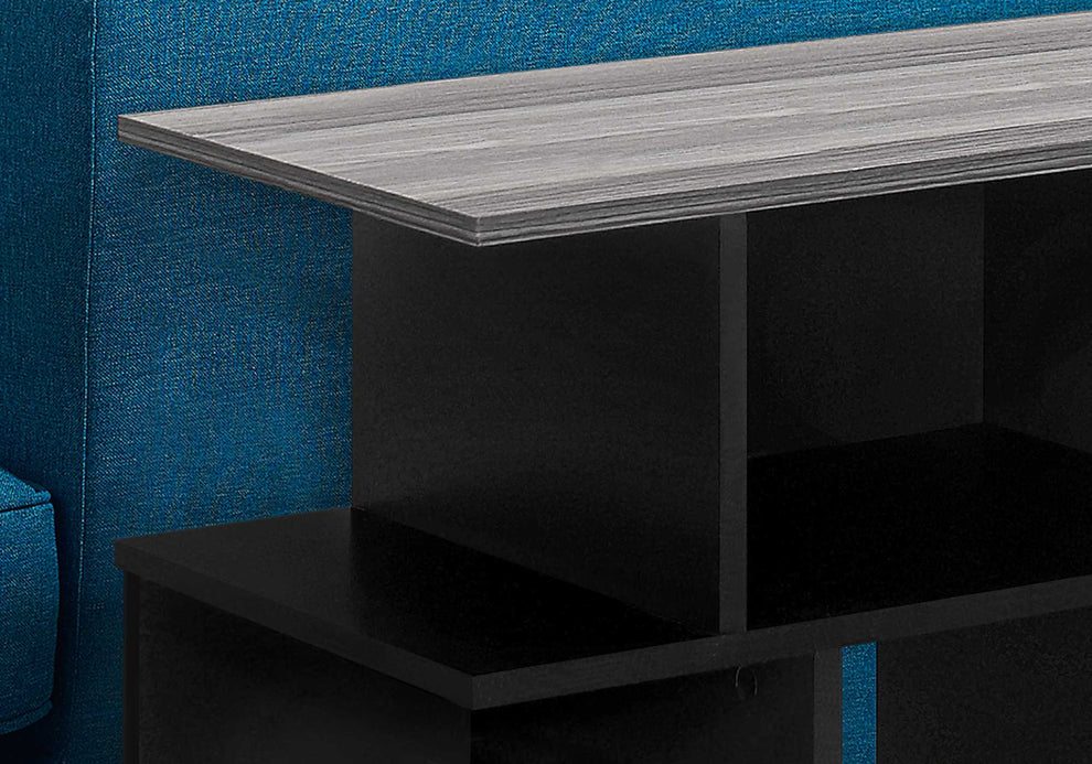 24" Black And Gray End Table With 6 By Homeroots | End Tables | Modishstore - 3