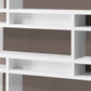 Modern 55"H White Finish Hollow Core Bookcase By Homeroots | Bookcases | Modishstore - 2
