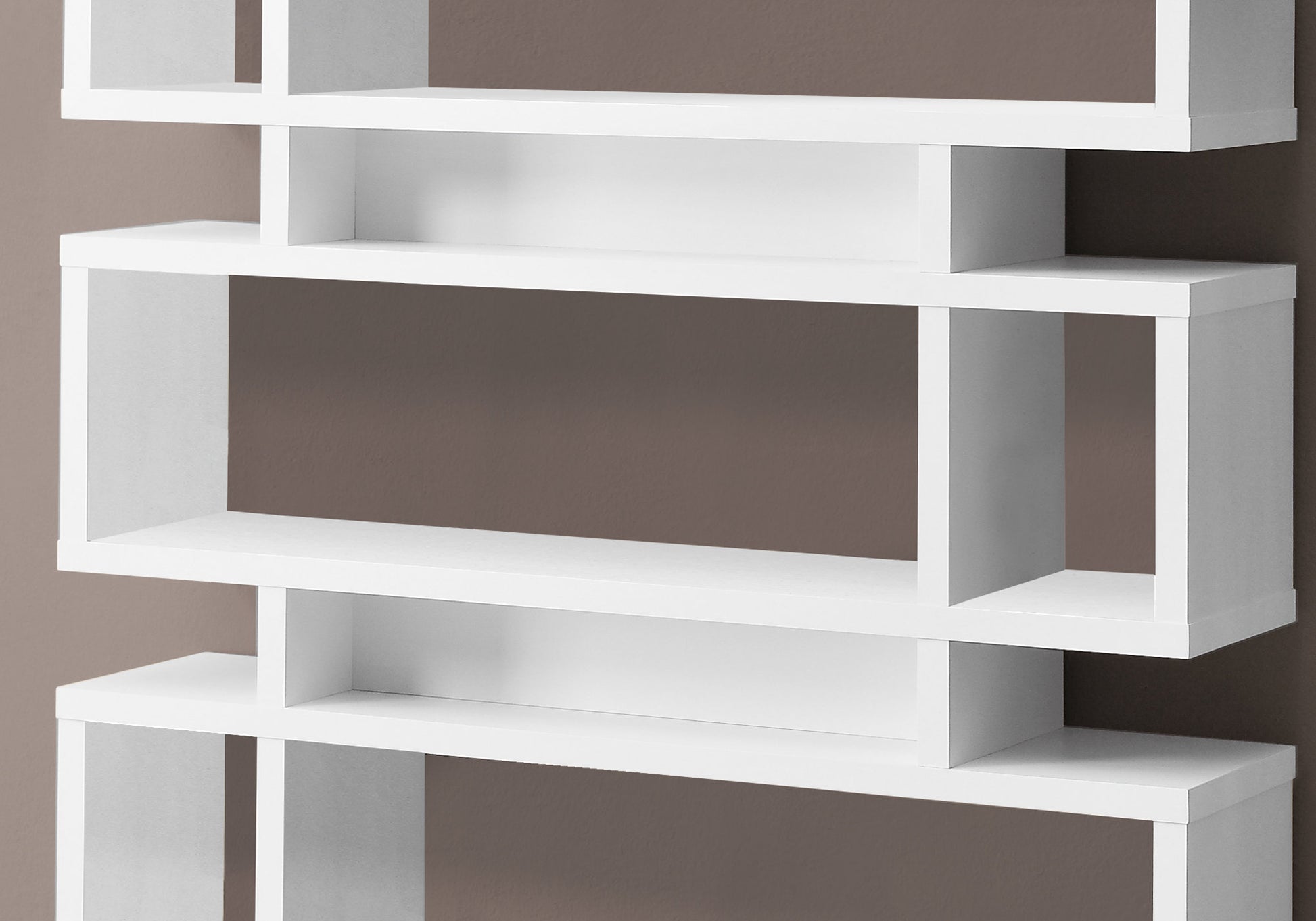 Modern 55"H White Finish Hollow Core Bookcase By Homeroots | Bookcases | Modishstore - 2